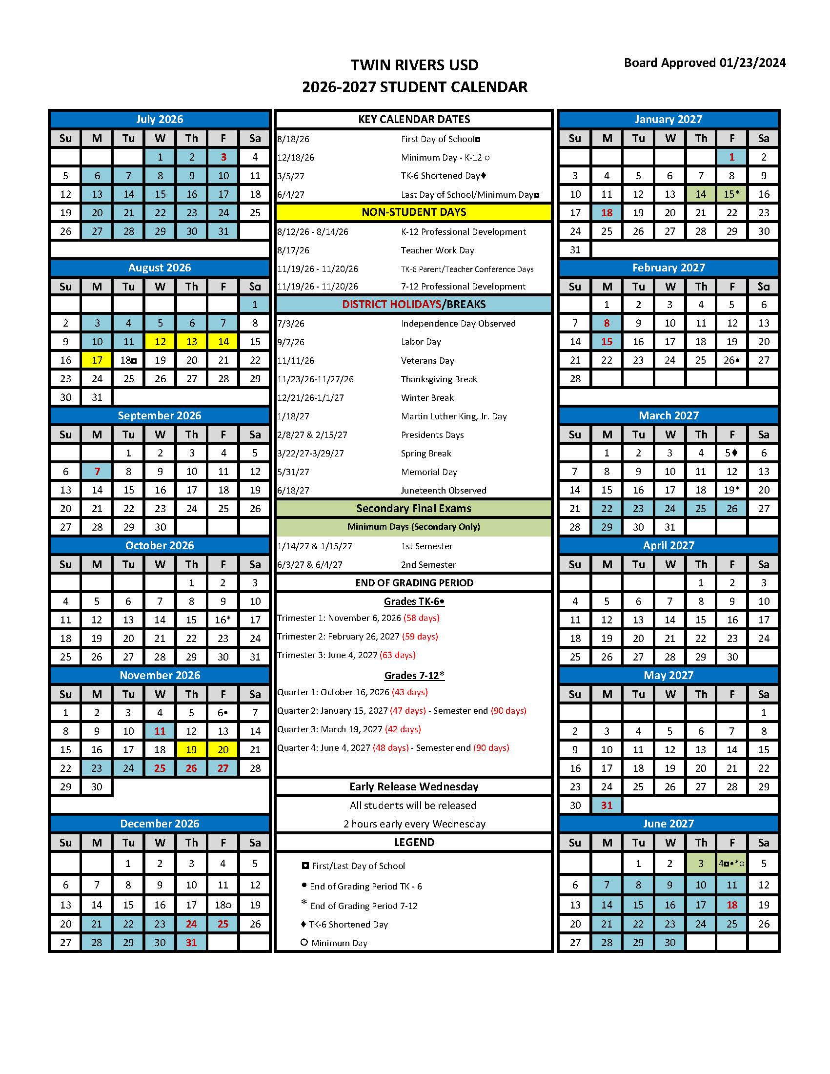 2025-2026 Student Calendar